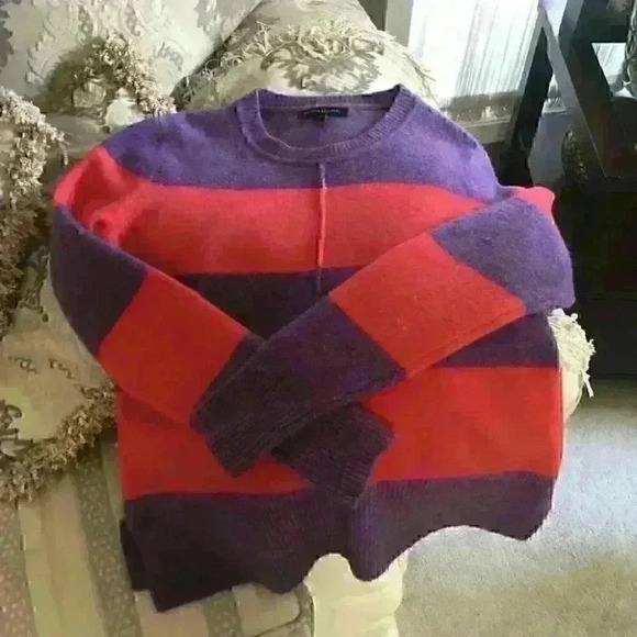 Banana Republic Knit  Sweater Wool Blend Striped Colorful - Picture 5 of 9